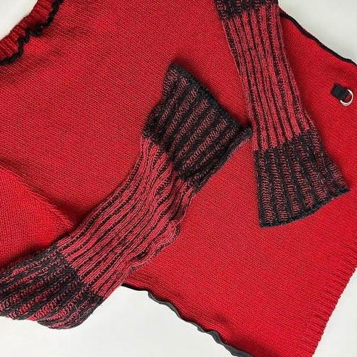 Cop Copine red knit top