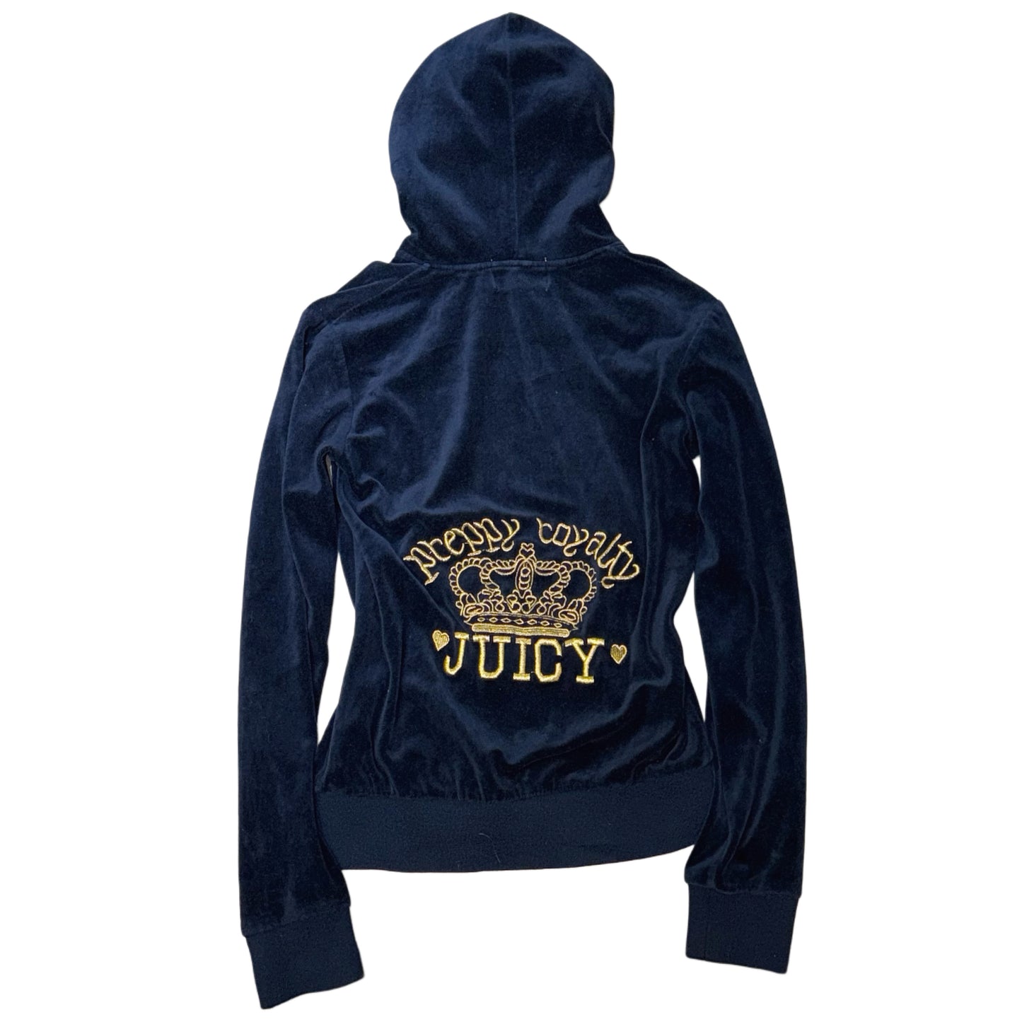 Juicy Couture navy velvet zip hoodie