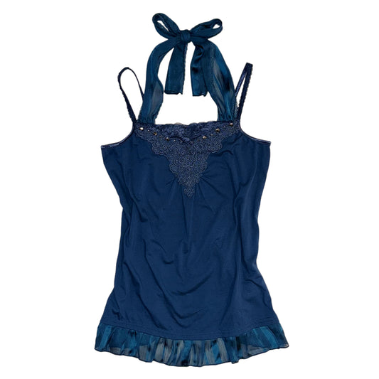 Axes navy lace tank