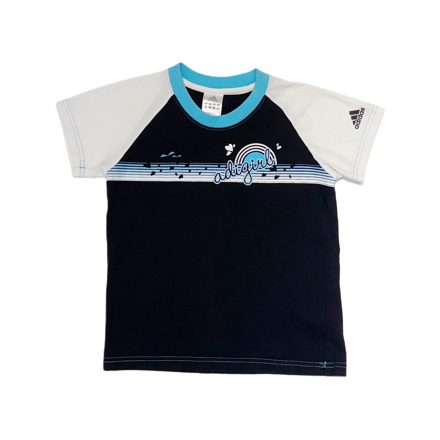 Adidas rainbow stripe top