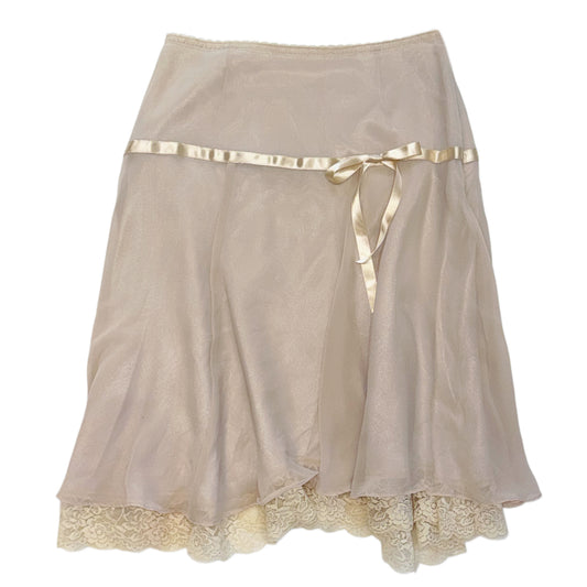 Ivory lace trim ribbon skirt