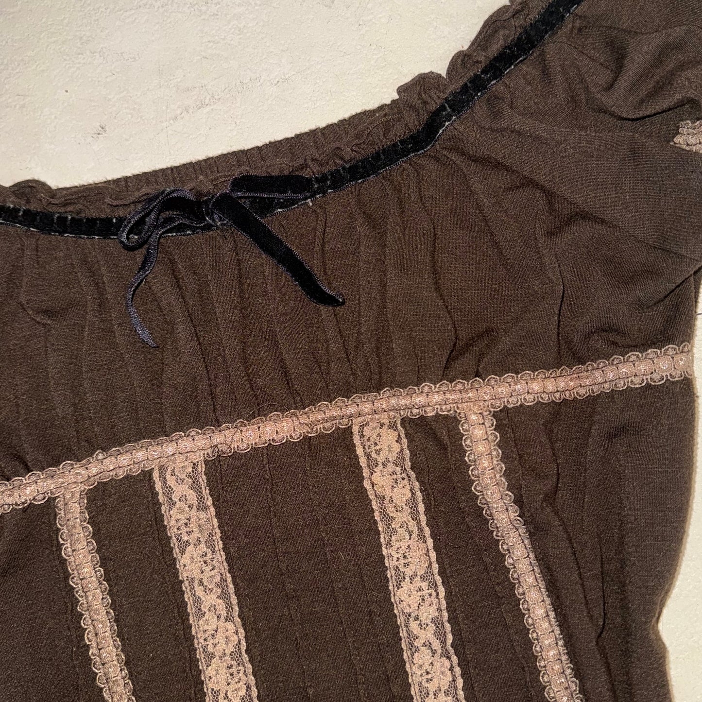 Brown lace top