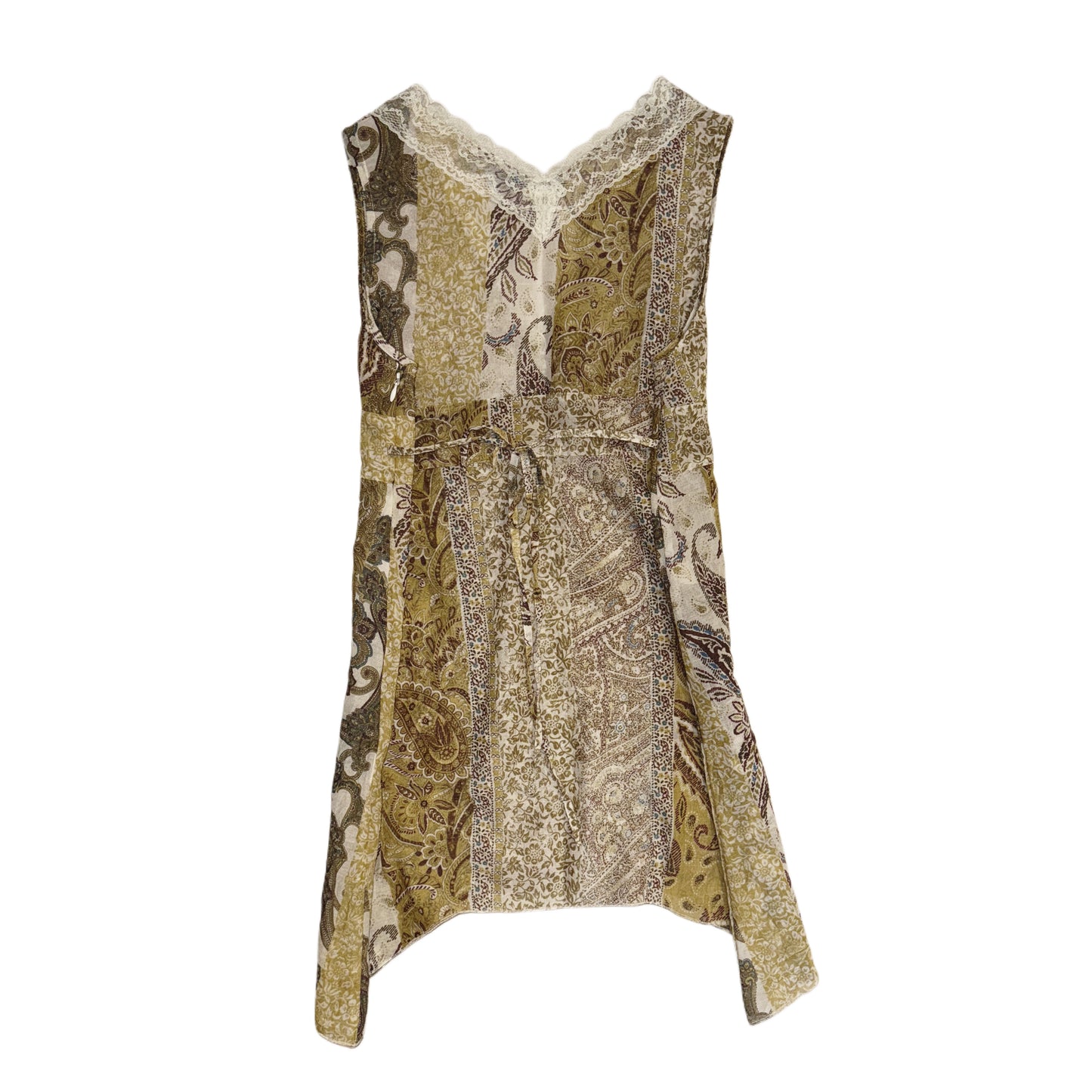 Paisley v-neck lace top
