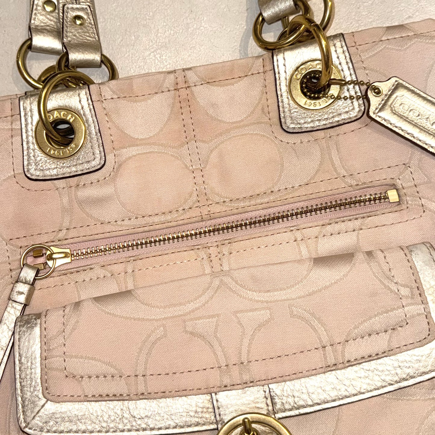 Coach soft pink shoulder bag
