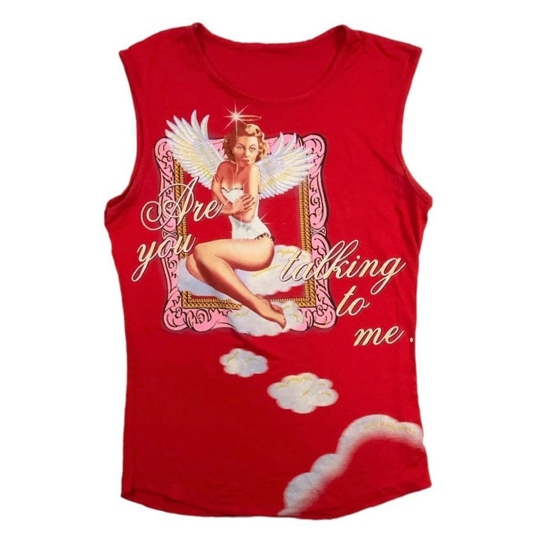 “Are you talking to me”red angel top