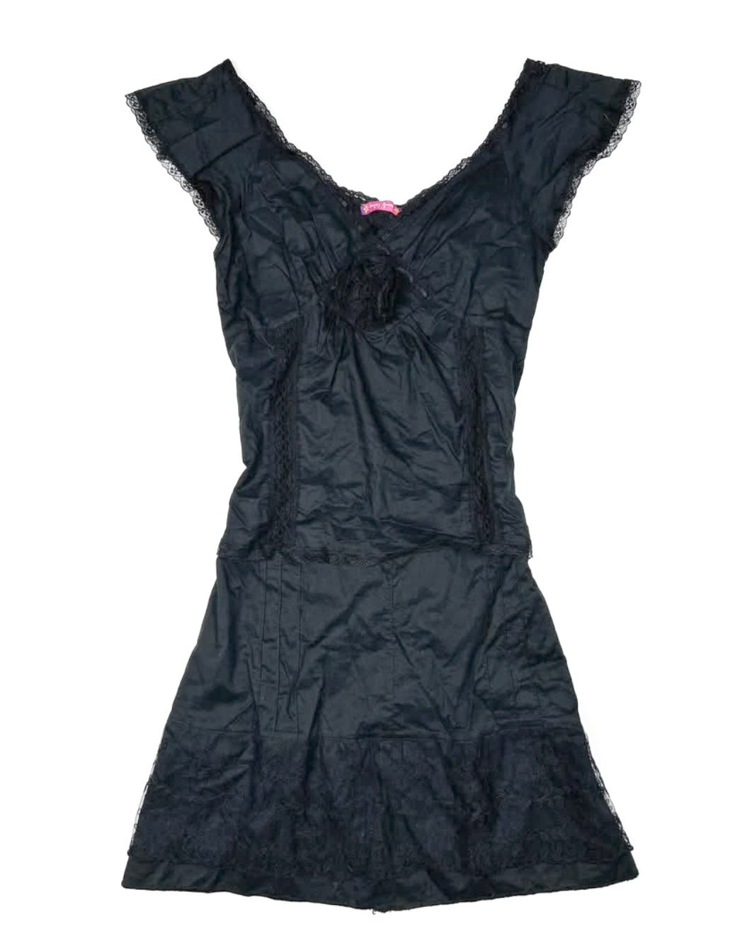 Layered Black lace rose dress