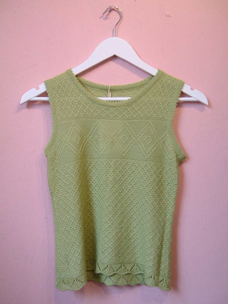 Green knitted top