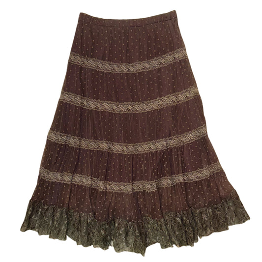 Brown polka dot skirt