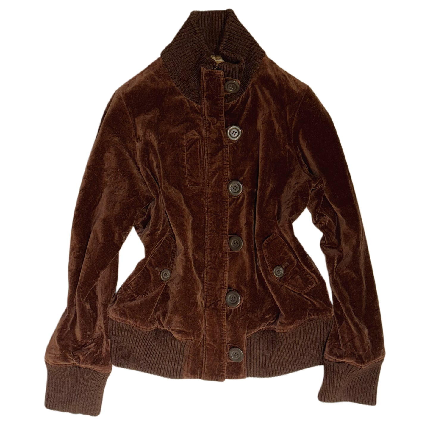 Brown velvet button up jacket