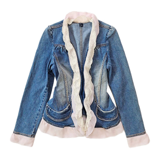 lacy denim jacket