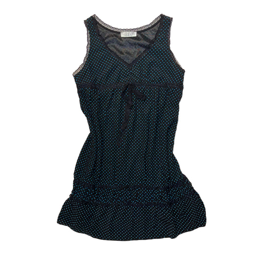 Polka dot v-neck lace dress