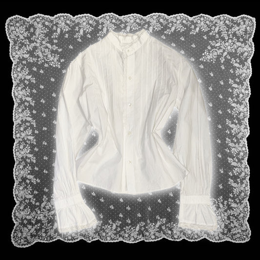 Tricot Comme Des Garçons white lace shirt