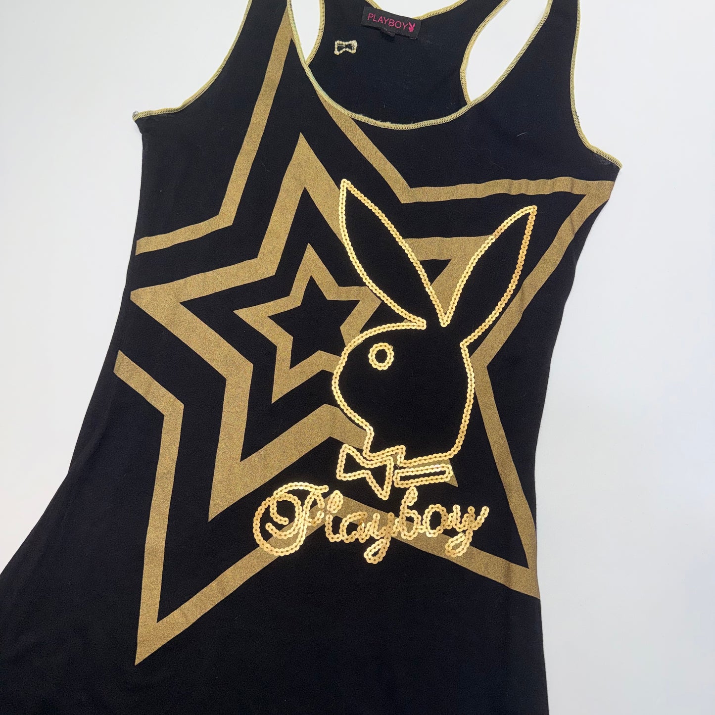 Playboy embroidered star long top