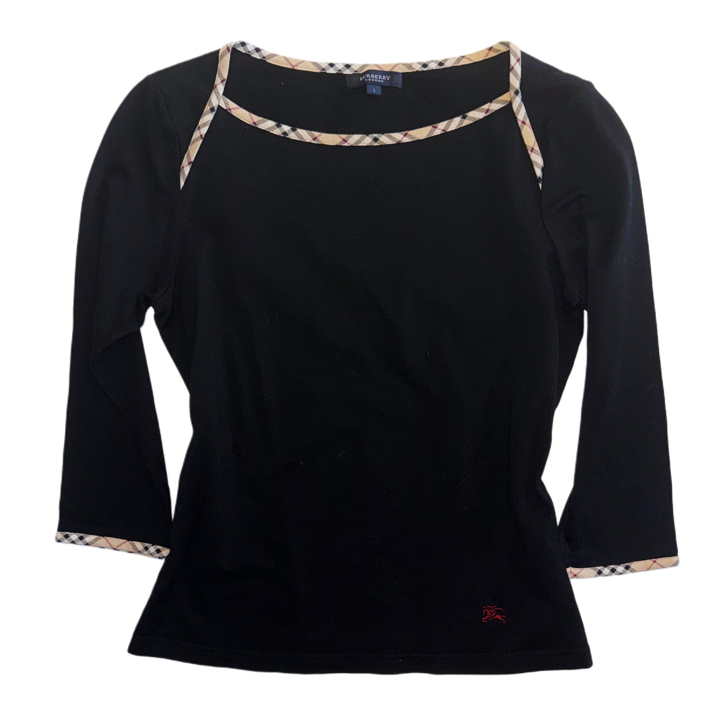 Burberry three-quarter sleeve black top