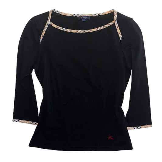 Burberry three-quarter sleeve black top