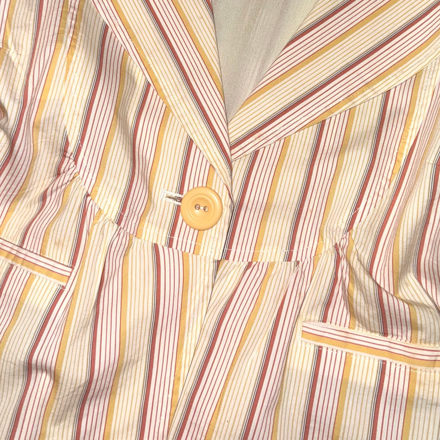 Beige striped outer