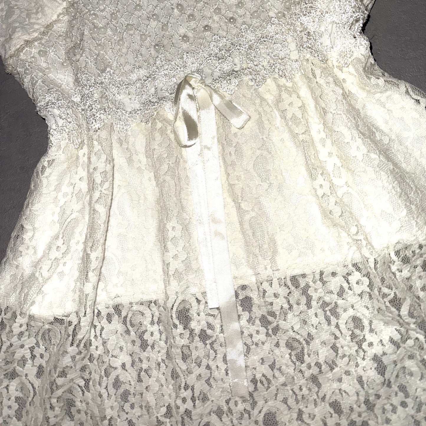 White lace embroidered top
