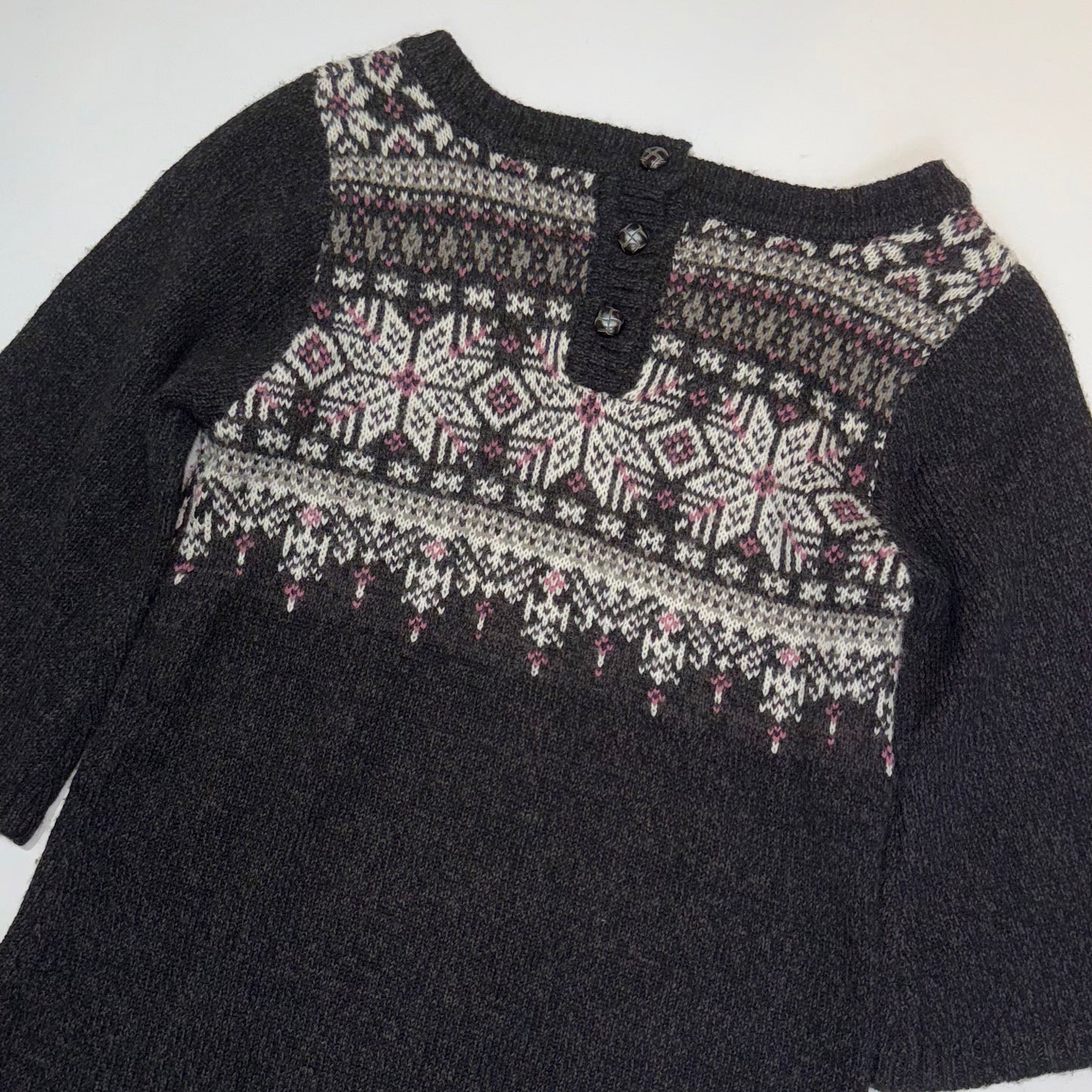Mori Kei dark grey knit dress