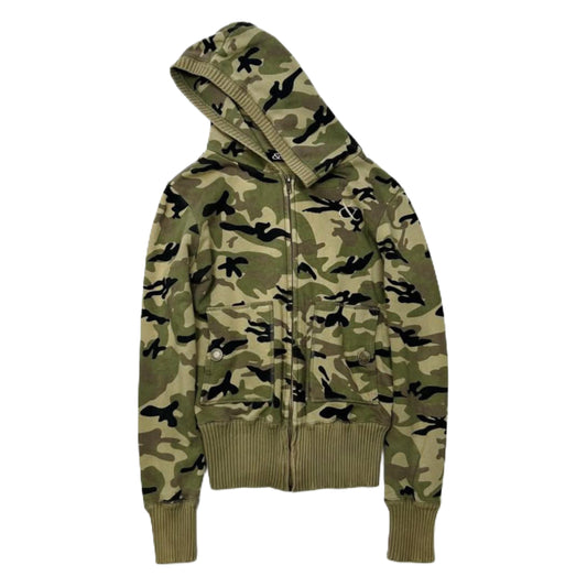 Camo hooded zip jacket