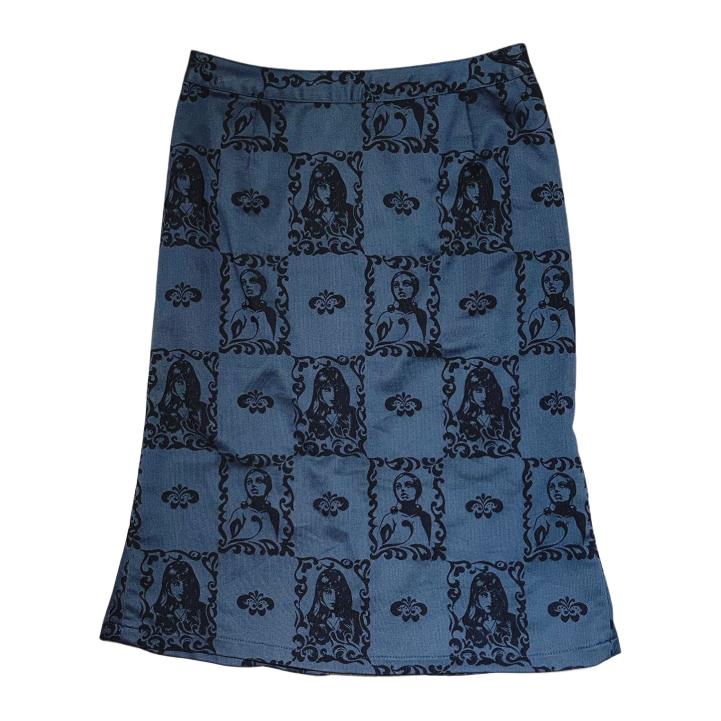 Michel Klein portrait patterned jacquard skirt