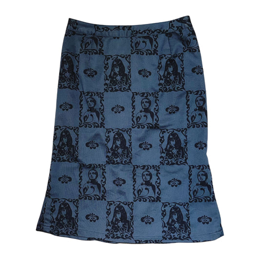 Michel Klein portrait patterned jacquard skirt