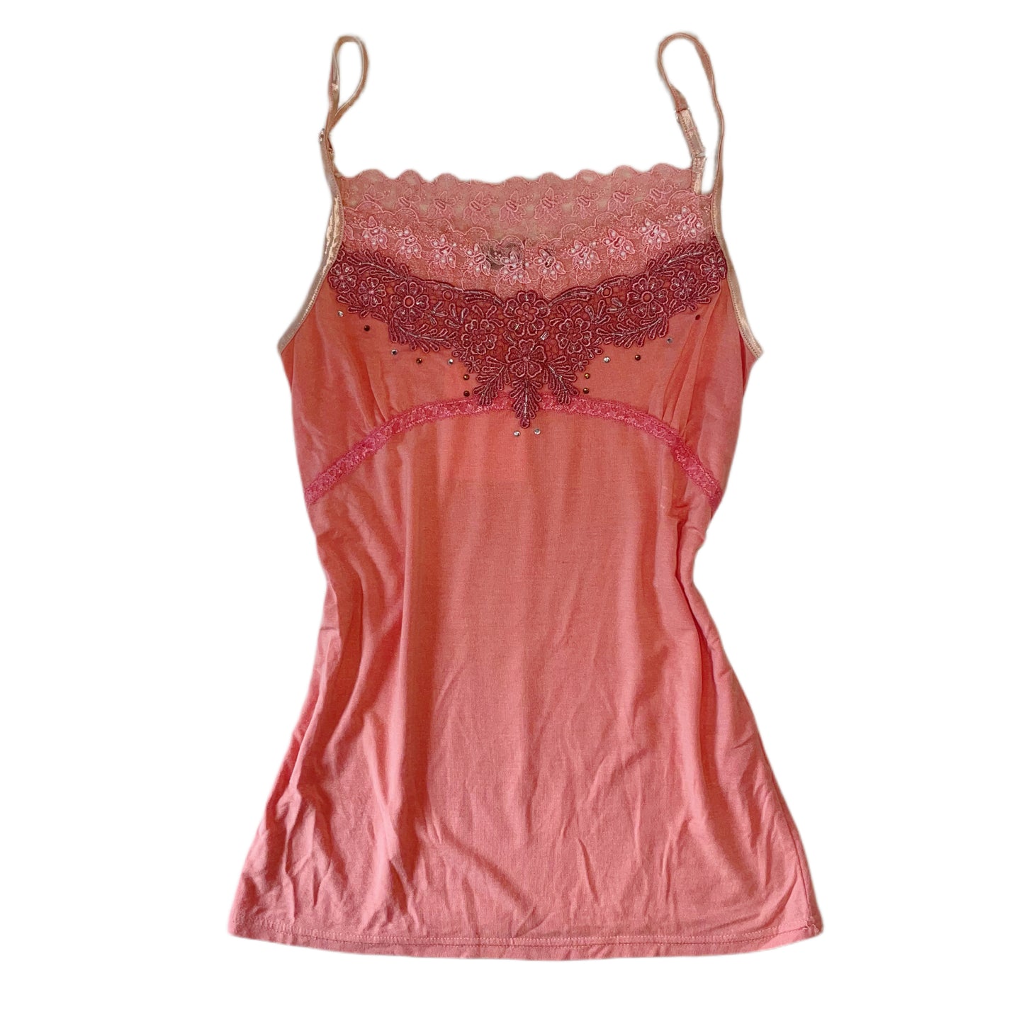 pinky lace tank