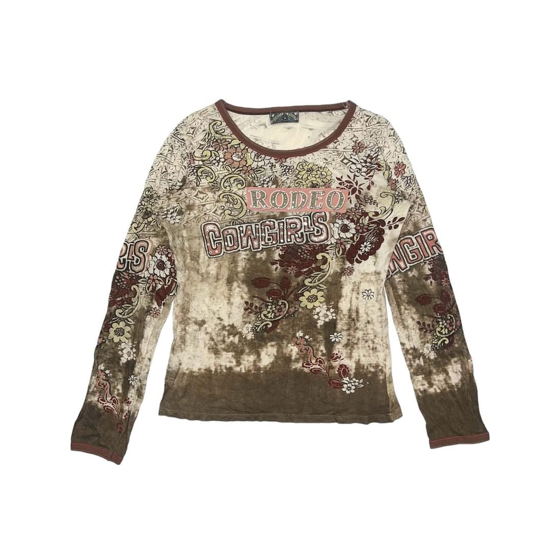 Rodeo cowgirls brown long sleeve