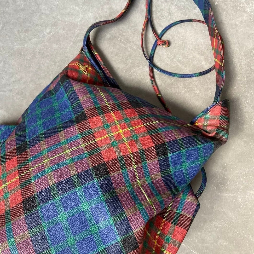 Vivienne Westwood plaid zip bag