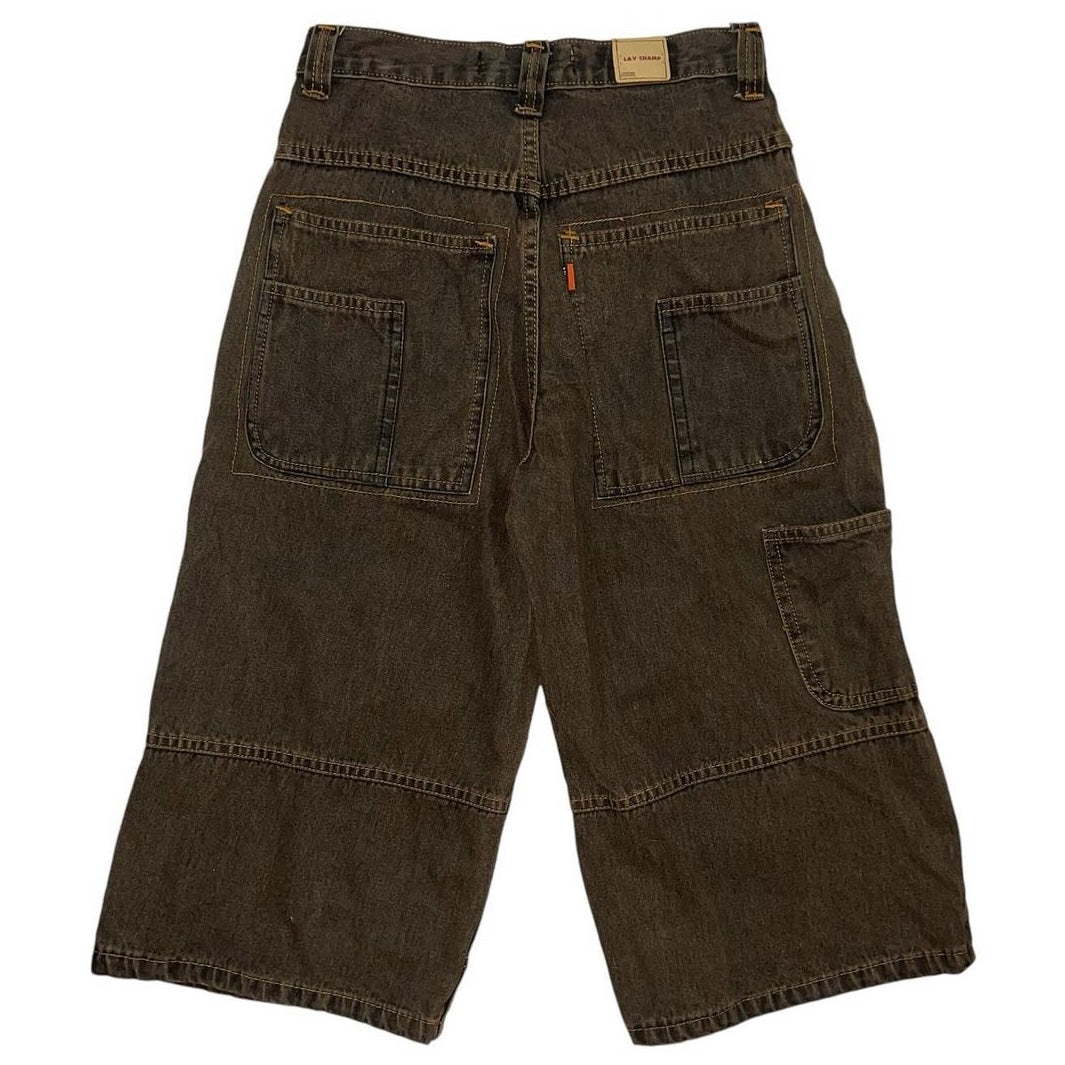 Brown denim jorts