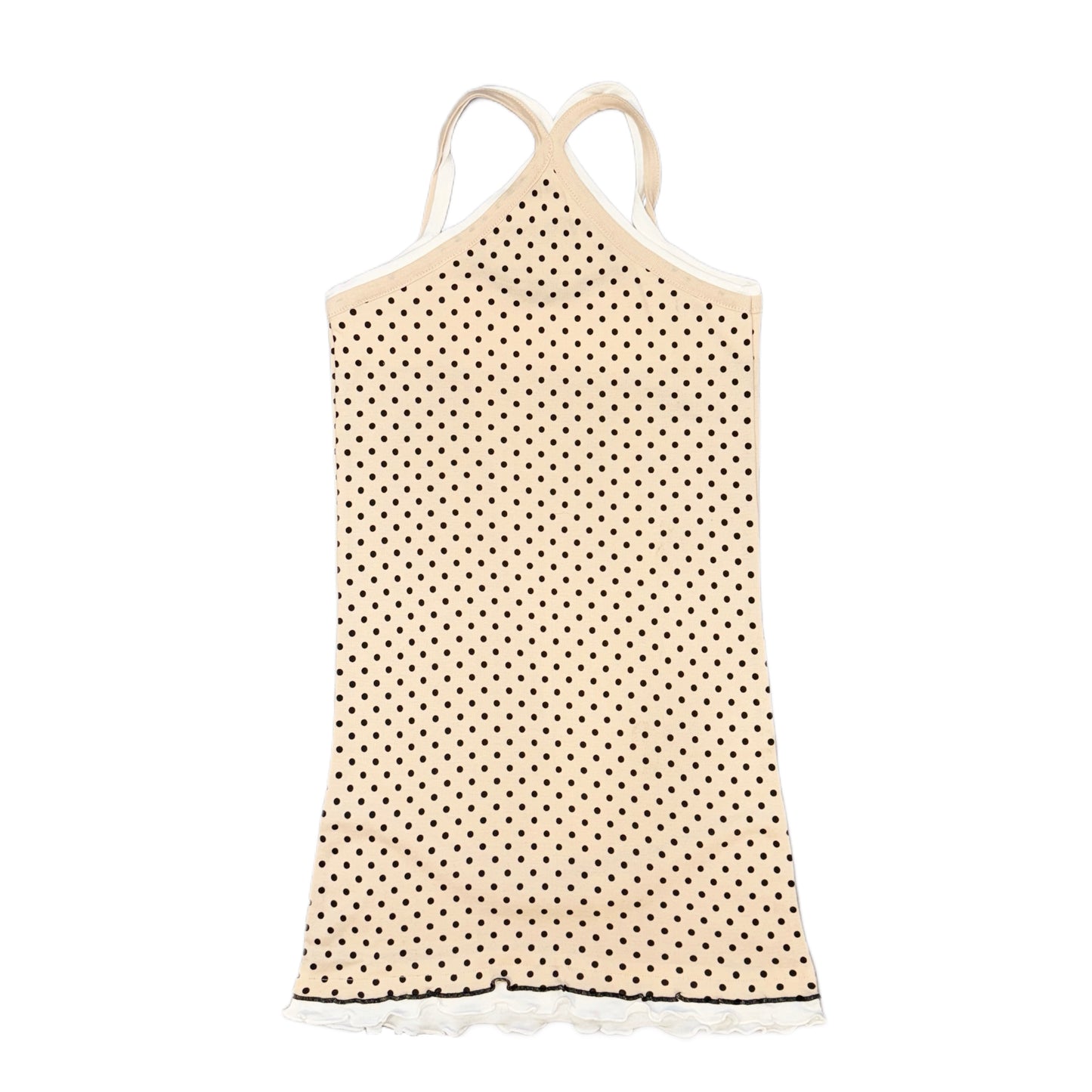 Beige white layered tank