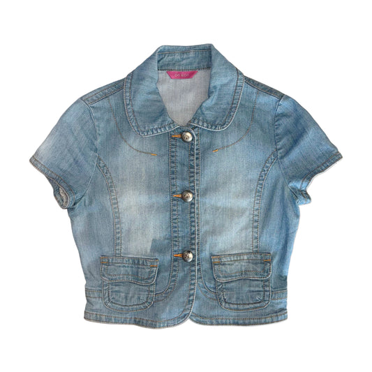 Denim cropped outer