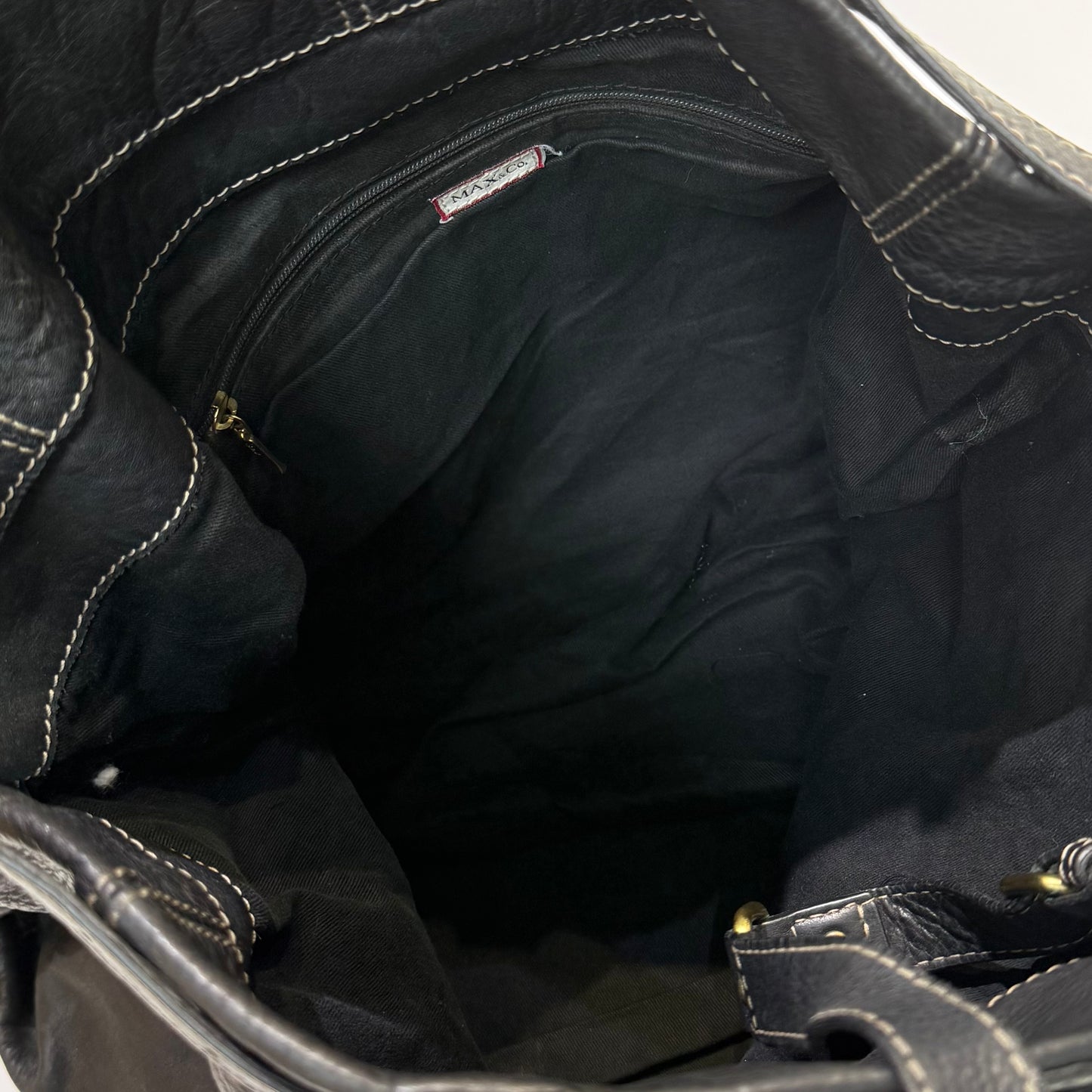 Max & Co black leather shoulder bag