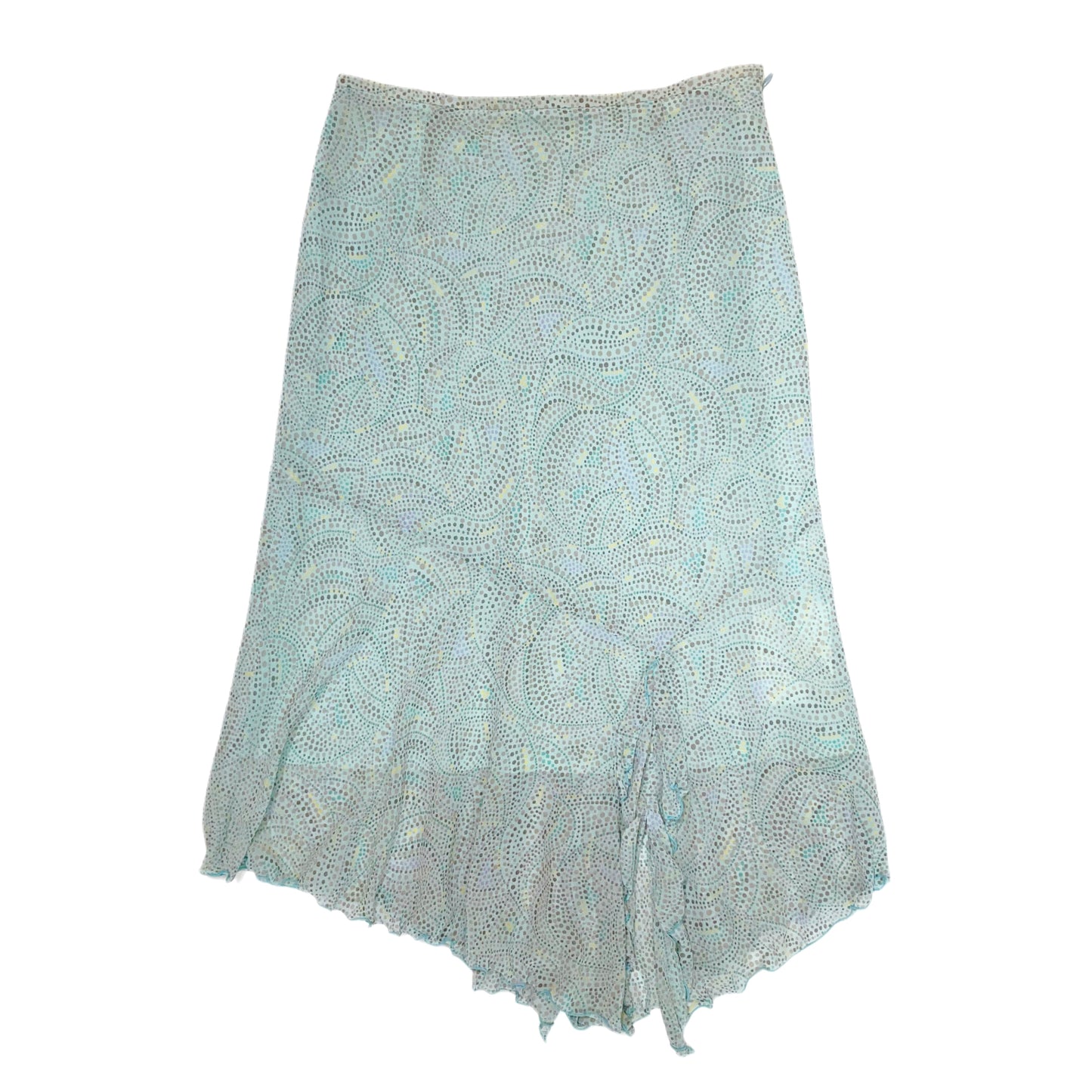 Baby blue dots mesh skirt