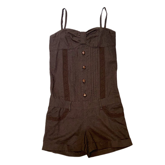 Brown overall shorts