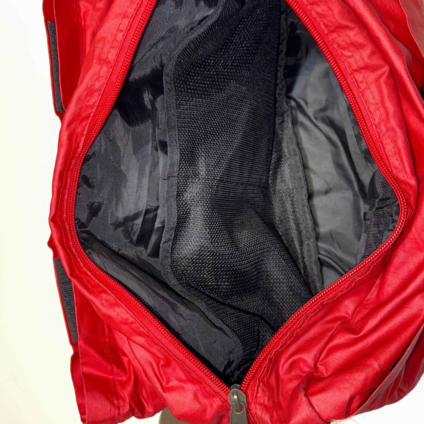 Diesel red nylon compass bag
