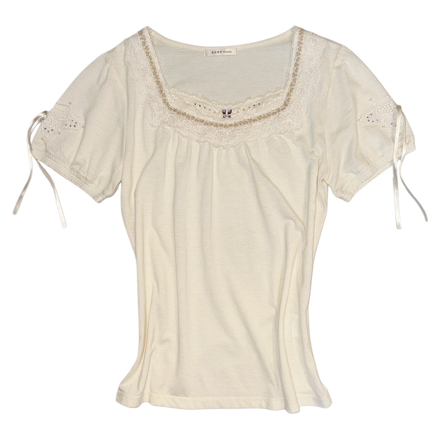 Axes Ivory lace top