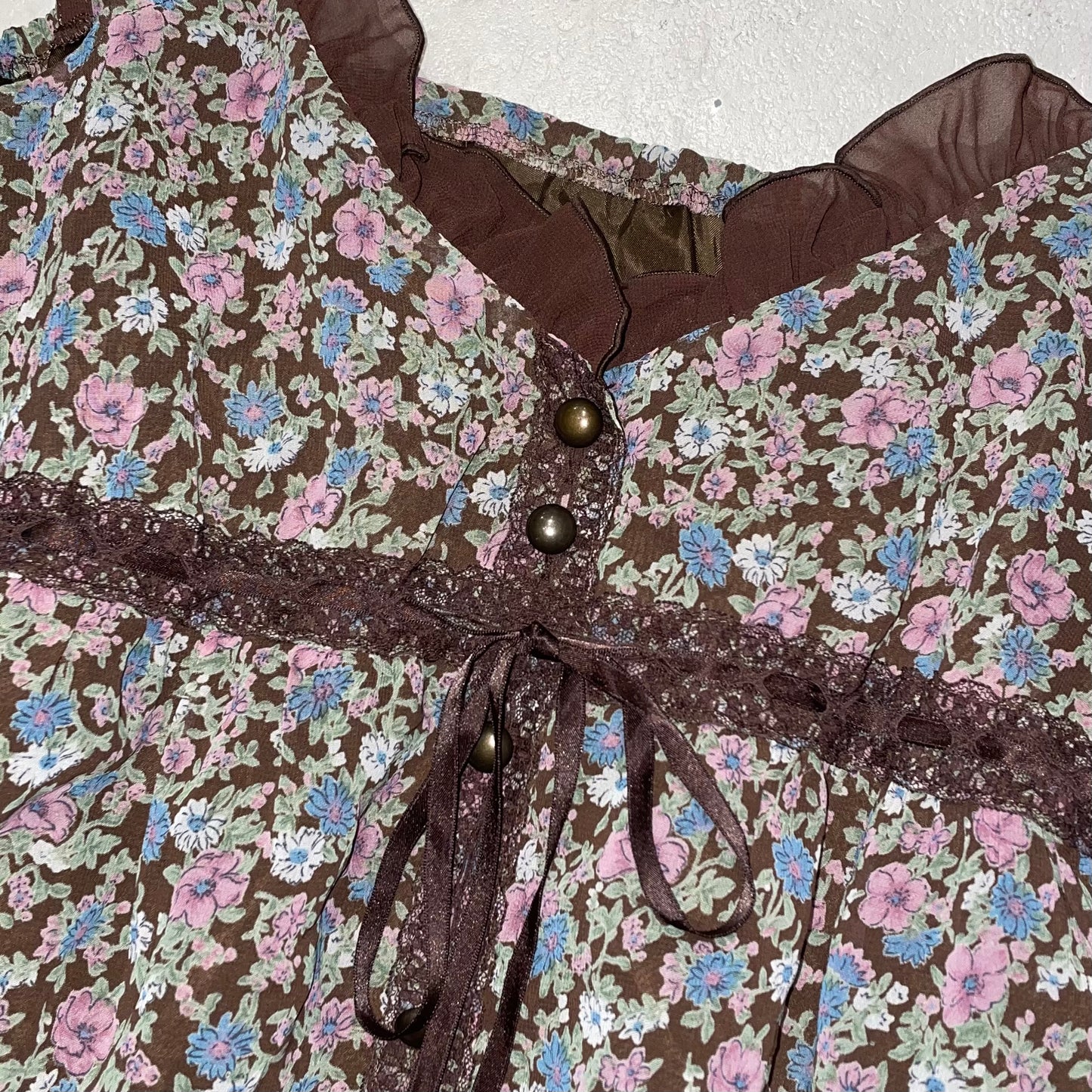 Brown floral cami