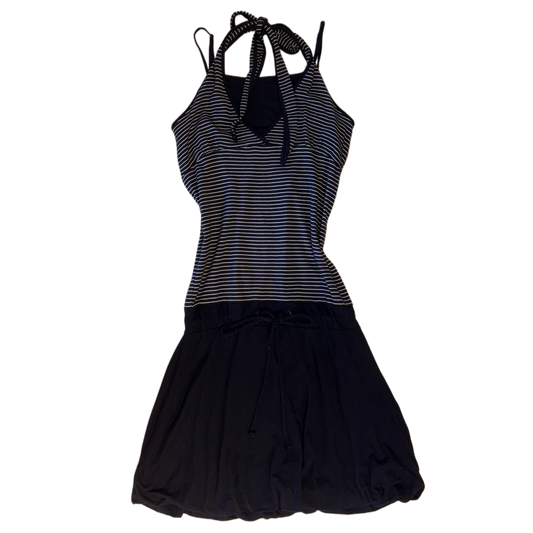 Clef De Sol navy stripes layered dress