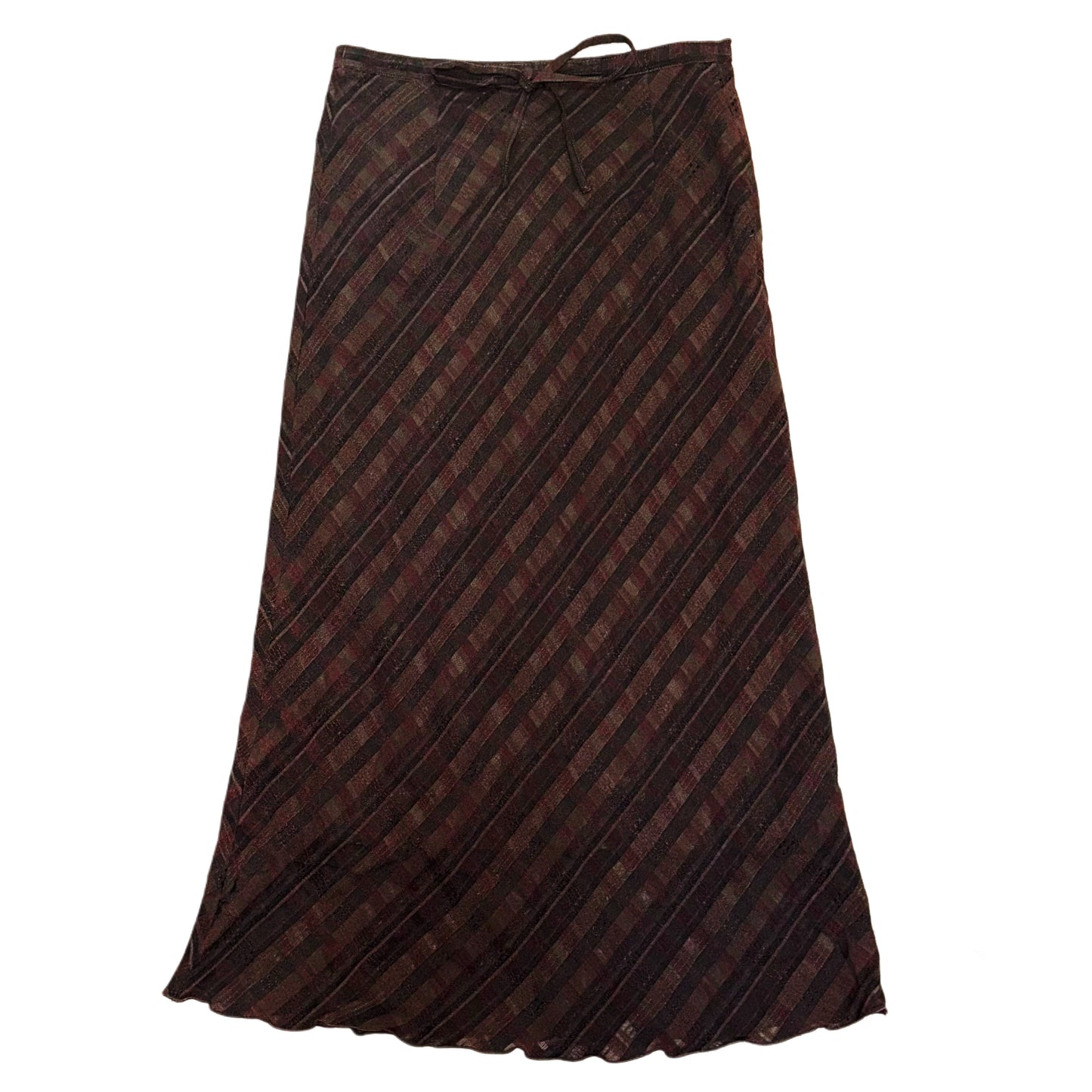 Brown check skirt