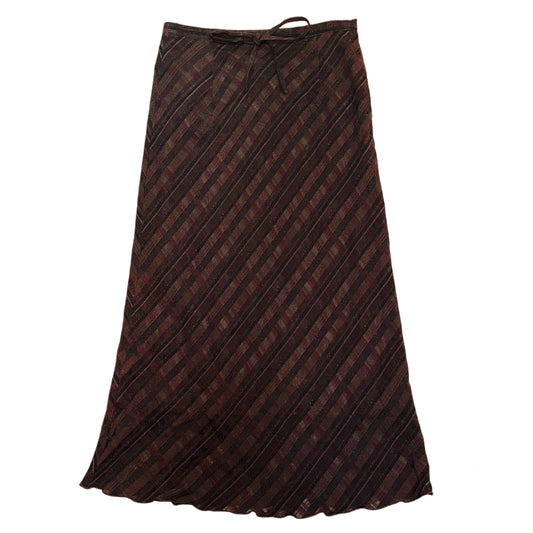 Brown check skirt