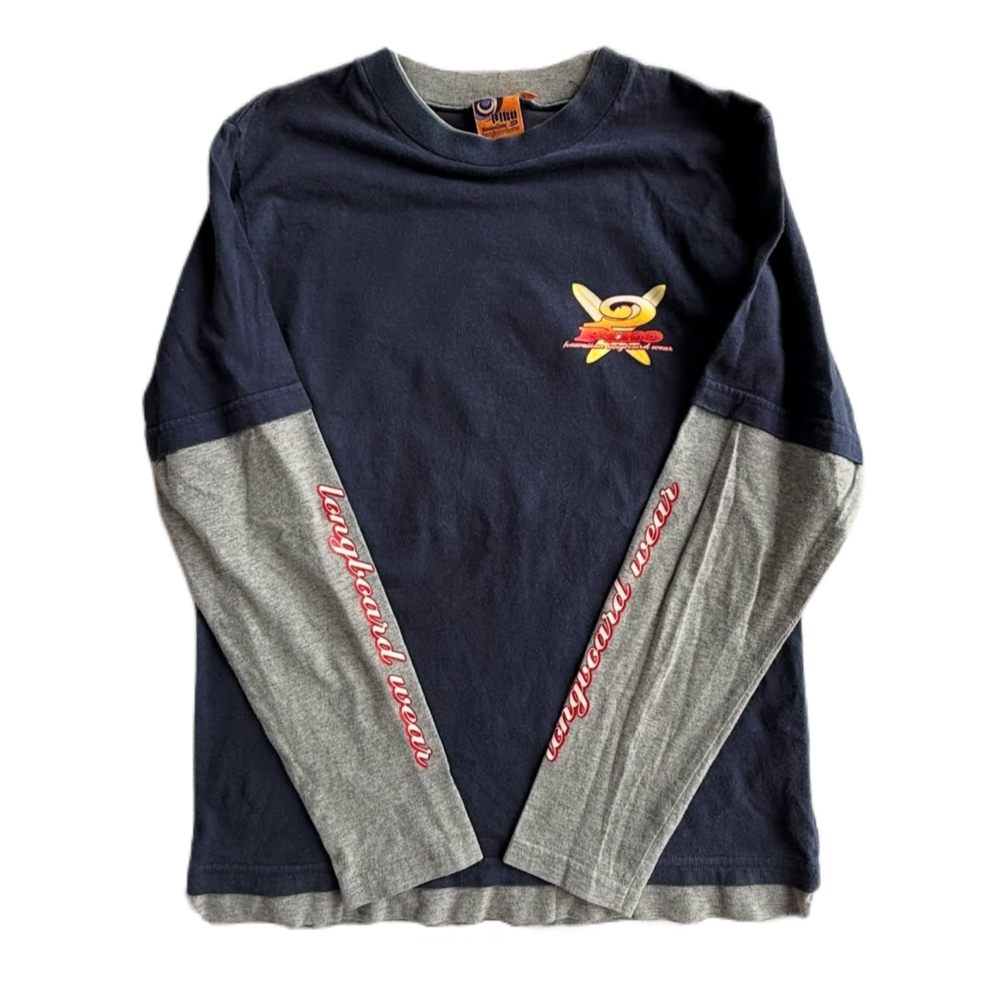Piko navy grey layered long sleeve