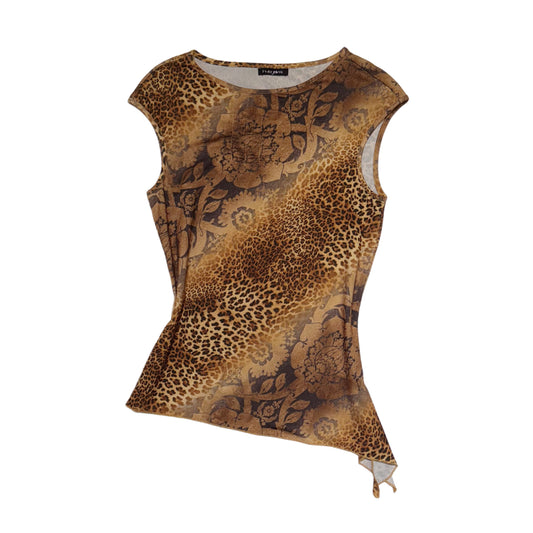 Brown leopard print top