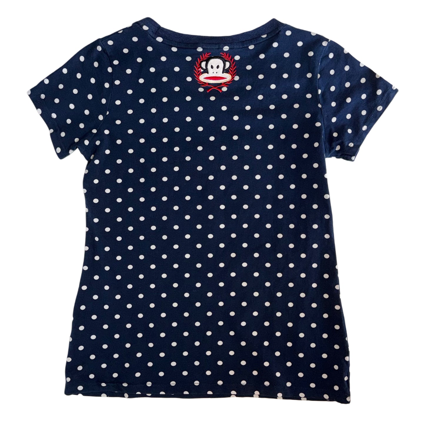 2014 Paul Frank navy polka dot top