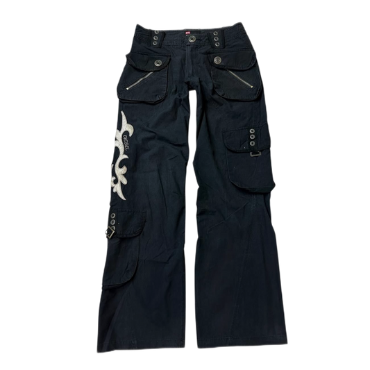 Diesel black cargo pants
