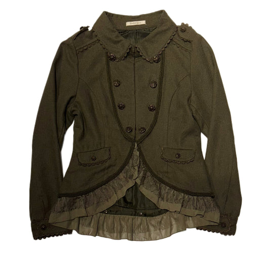Axes green lace trim napoleon jacket
