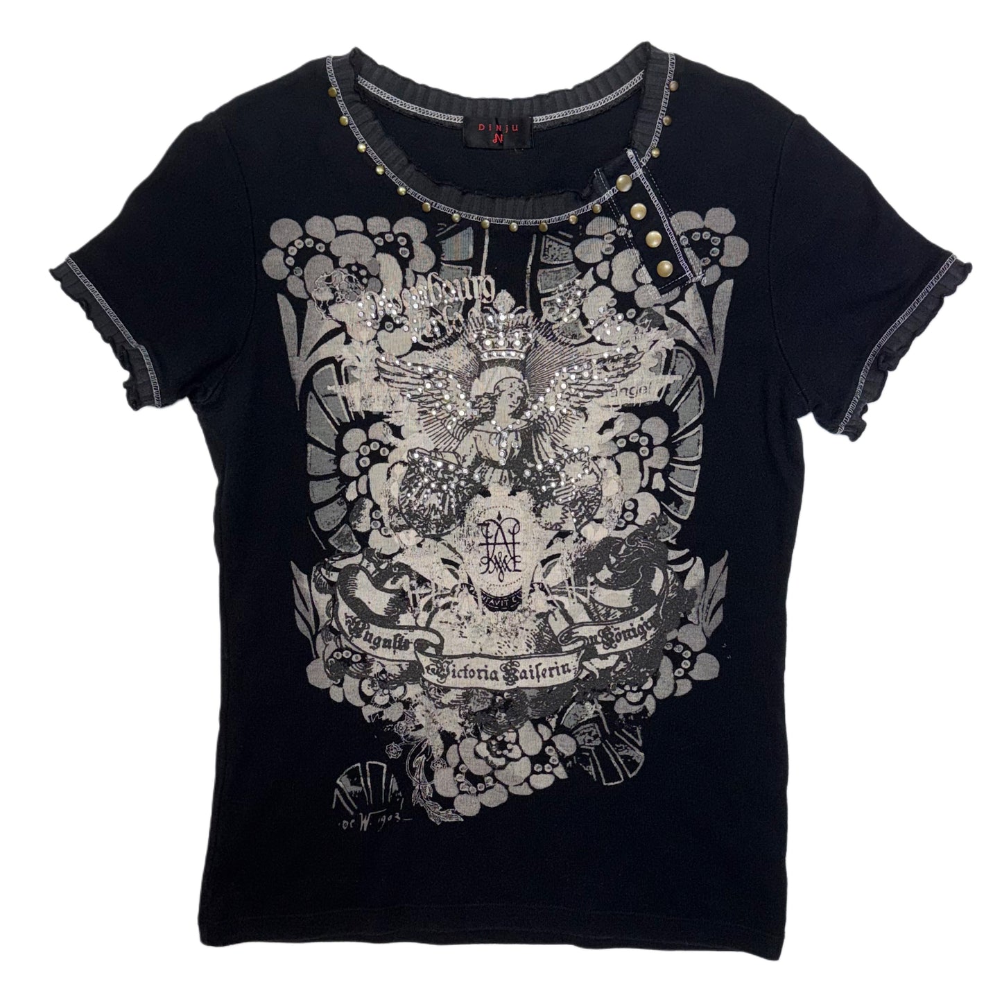 Black angel rivets top