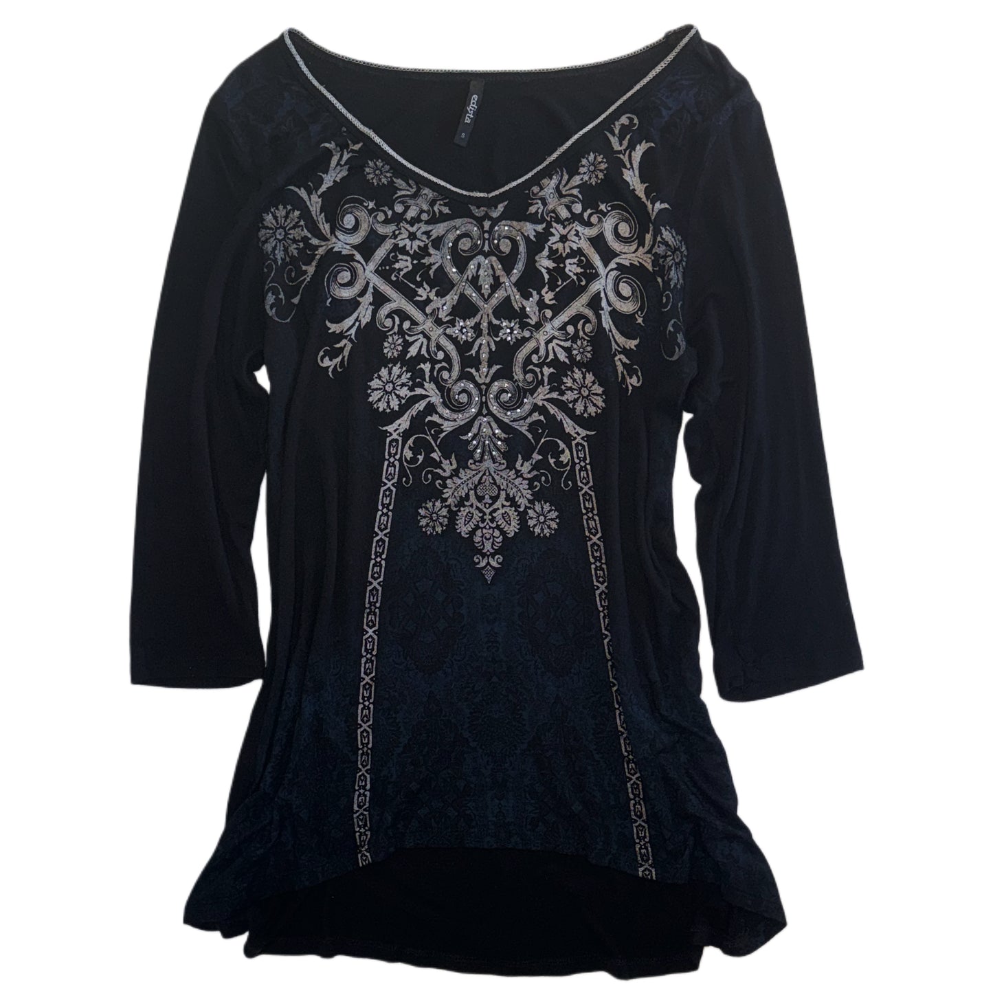 Gothic graphic long sleeve mini dress