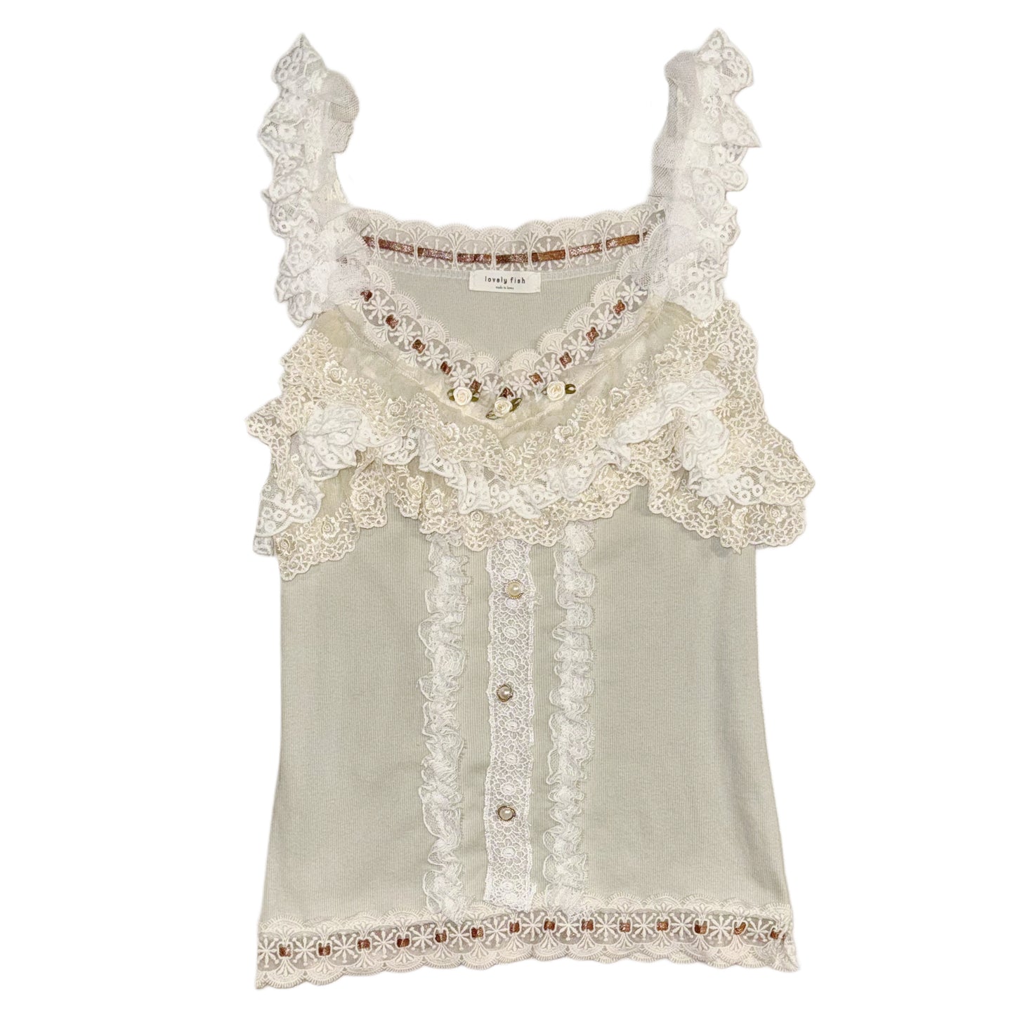 Remade lace cami