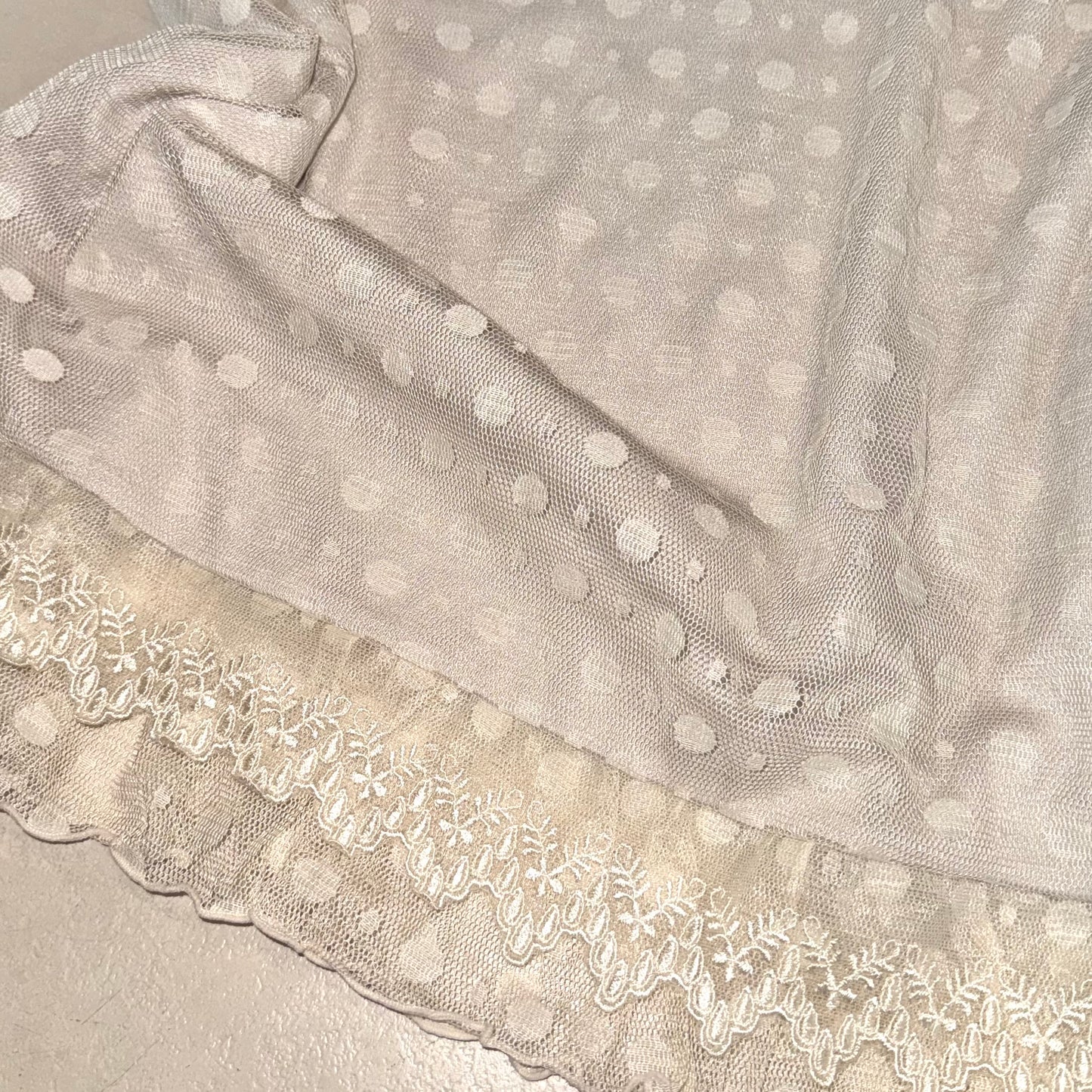 Axes ivory polka dot lace cami