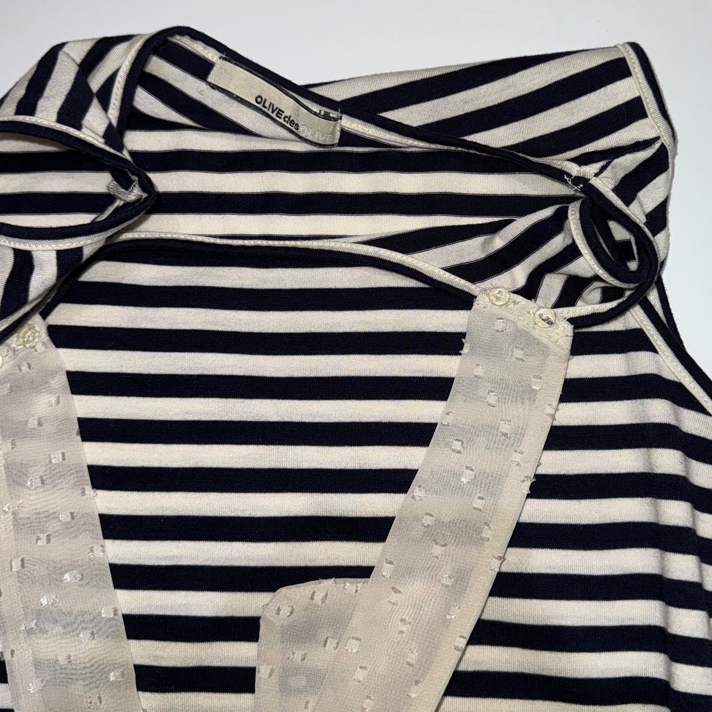 Striped lace top